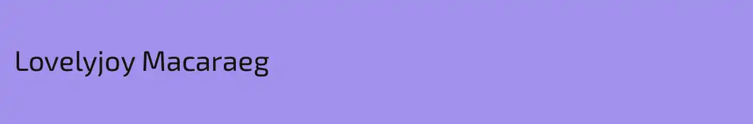 Lovelyjoy Macaraeg